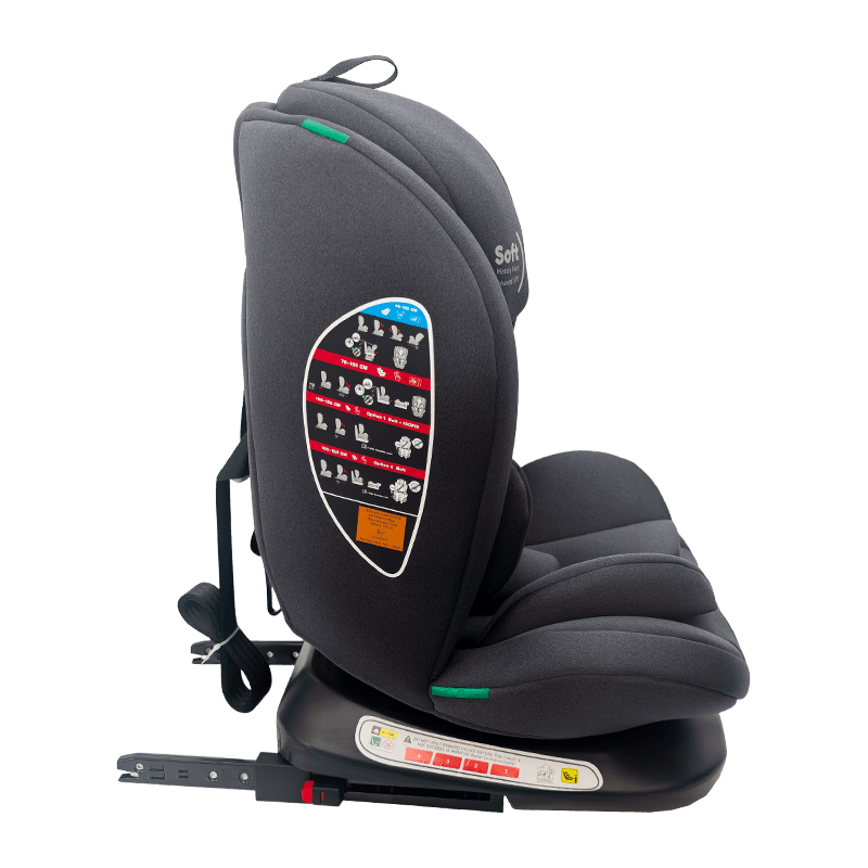 OG801A ECE R129 asiento de automóvil de bebé ISIZE 40-150cm ISOFIX SEGUROS DE SEGURIDAD CABÍA 360 grados Rotar una gran reclinación para niños