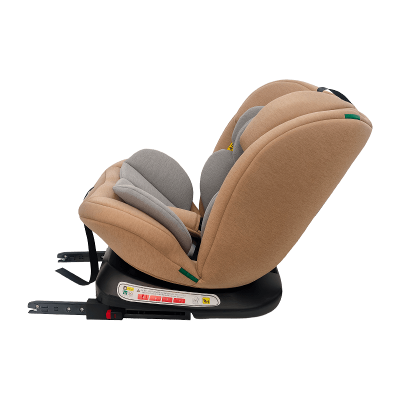 OG801A ECE R129 asiento de automóvil de bebé ISIZE 40-150cm ISOFIX SEGUROS DE SEGURIDAD CABÍA 360 grados Rotar una gran reclinación para niños
