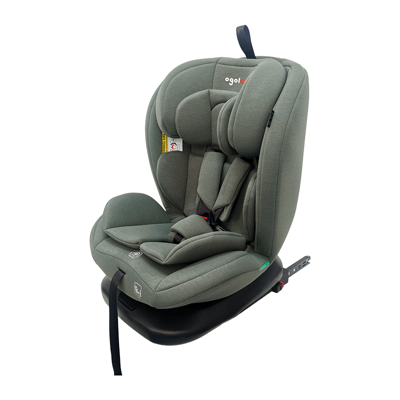 OG801A ECE R129 asiento de automóvil de bebé ISIZE 40-150cm ISOFIX SEGUROS DE SEGURIDAD CABÍA 360 grados Rotar una gran reclinación para niños