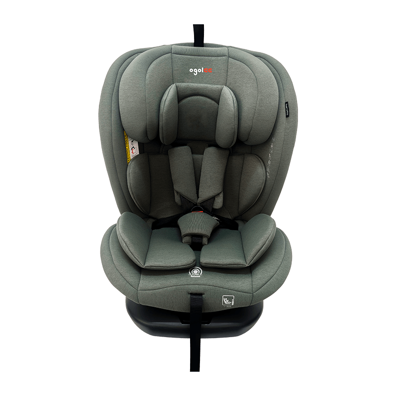 OG801A ECE R129 asiento de automóvil de bebé ISIZE 40-150cm ISOFIX SEGUROS DE SEGURIDAD CABÍA 360 grados Rotar una gran reclinación para niños