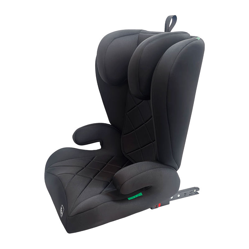 OG303B con asiento para automóvil isofix, asiento de automóvil del grupo 2 3, refuerzo plegable, negro con relieve
